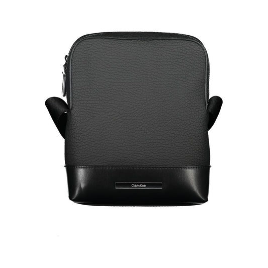Calvin Klein – Elegante schwarze Umhängetasche mit kontrastierenden Details
