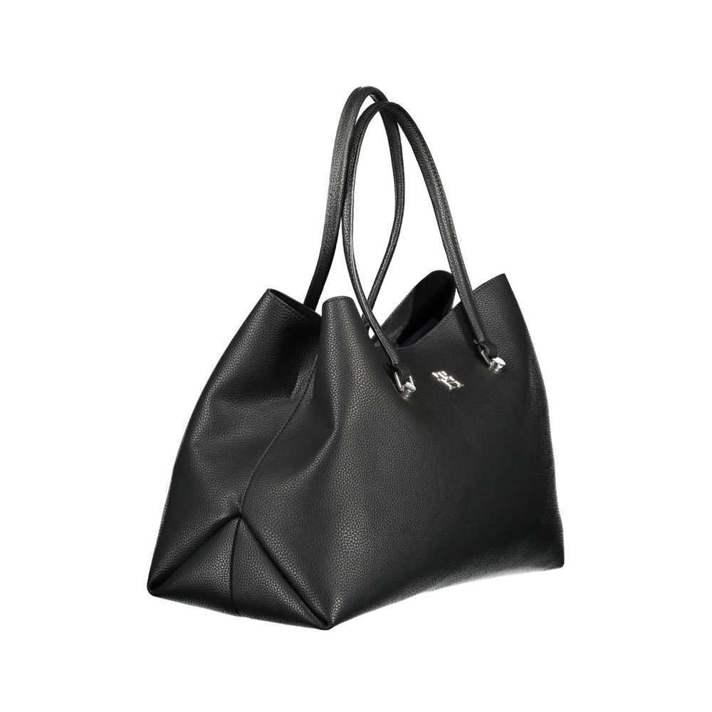 Tommy Hilfiger – Schwarze Polyester-Handtasche für Damen