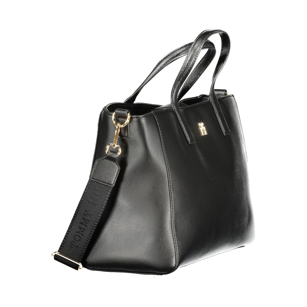 Tommy Hilfiger – Schwarze Polyester-Handtasche für Damen