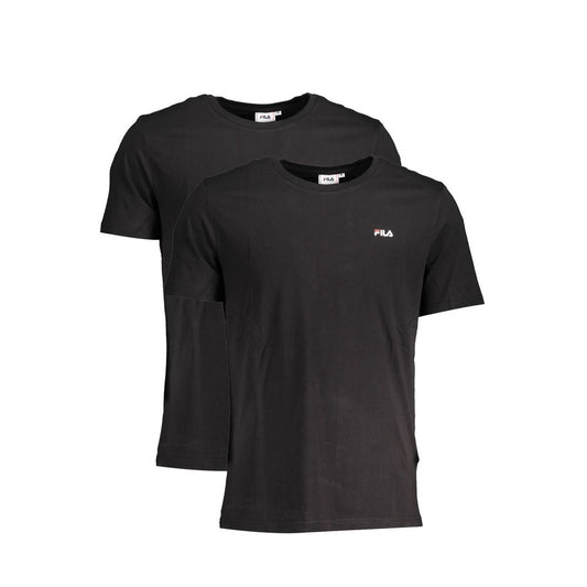 Fila Schwarzes Baumwoll-T-Shirt für Herren