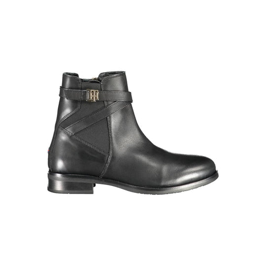 Tommy Hilfiger – Schwarze Lederstiefel für Damen