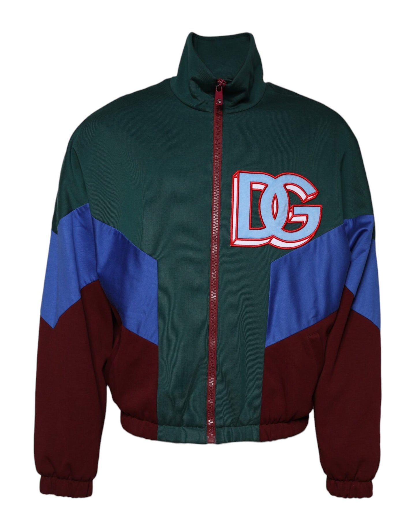 Dolce & Gabbana Multicolor Cotton Logo Full Zip Jacket