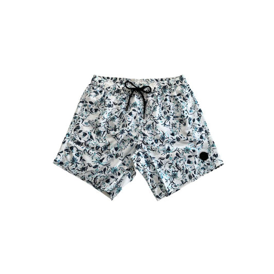 Trussardi Beachwear Weiße Polyester Herren Badeshorts