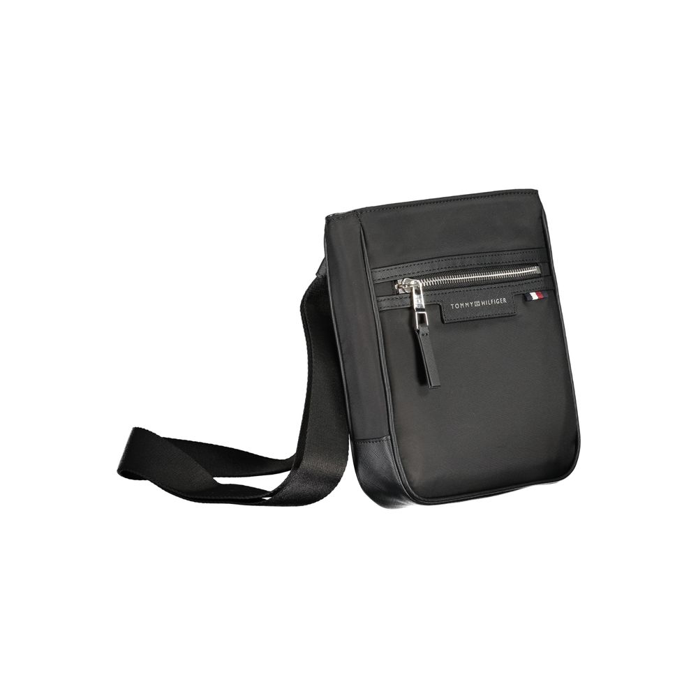 Tommy Hilfiger – Schwarze Polyester-Umhängetasche