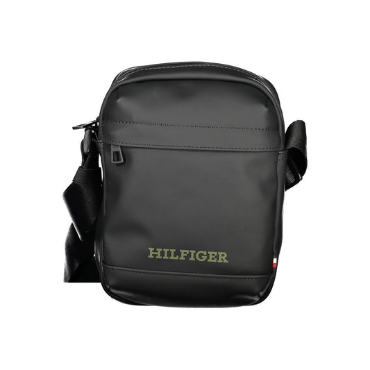 Tommy Hilfiger – Schwarze Umhängetasche aus Polyethylen