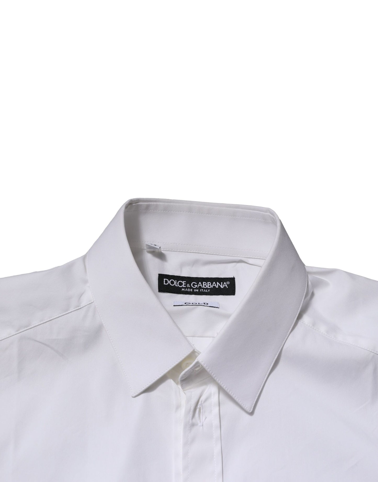 Dolce &amp; Gabbana Weißes GOLD Baumwollhemd für Herren