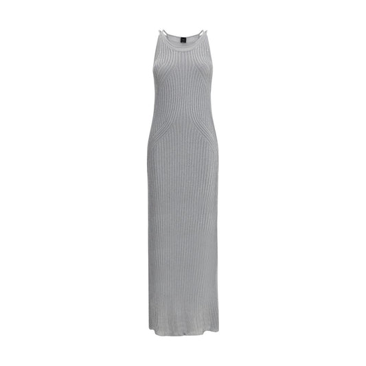 PINKO Langes Strickkleid in Metallic-Optik