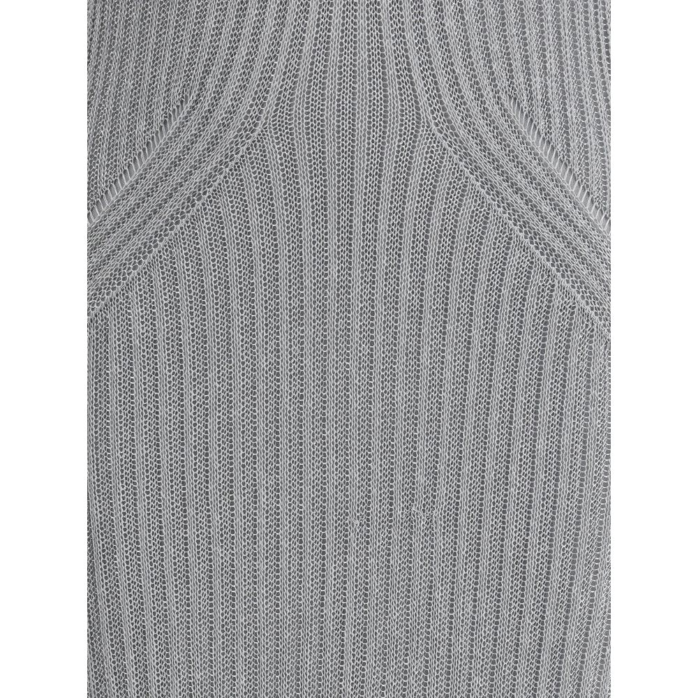 PINKO Langes Strickkleid in Metallic-Optik