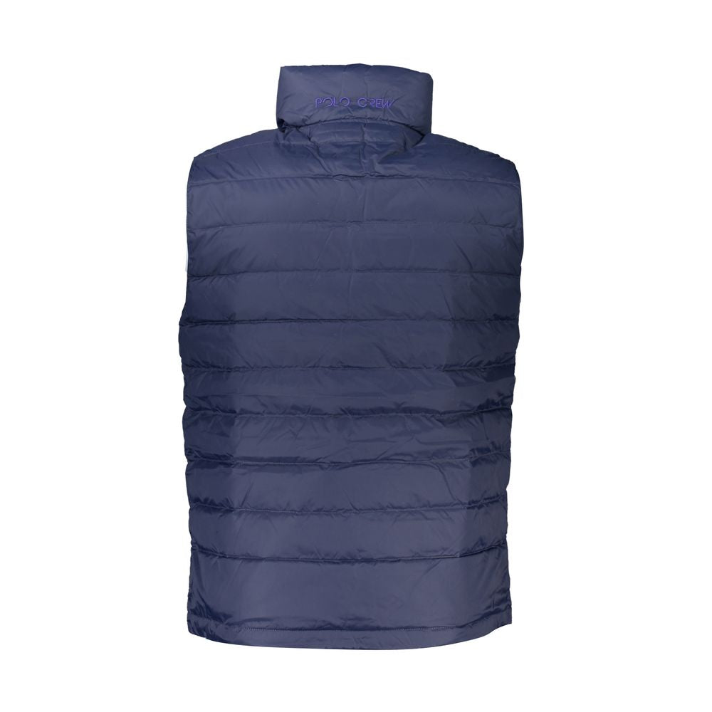 La Martina – Elegante, ärmellose, bestickte blaue Jacke