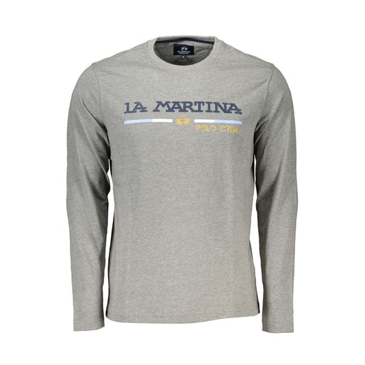 La Martina Braunes Herren-T-Shirt aus Baumwolle