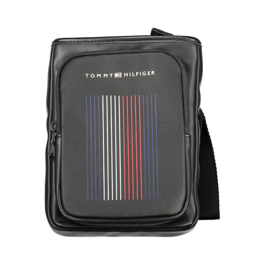 Tommy Hilfiger – Schwarze Umhängetasche aus Polyethylen