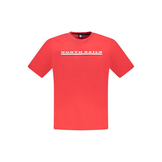 North Sails Herren-T-Shirt aus roter Baumwolle