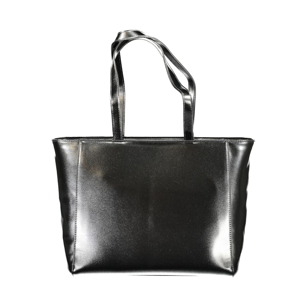 Mario Valentino Schwarze Polyethylen-Damenhandtasche