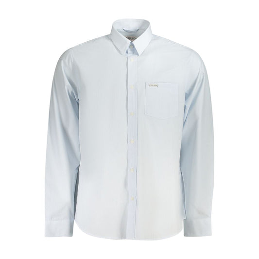 Guess Jeans Hellblaues Herrenhemd aus Baumwolle