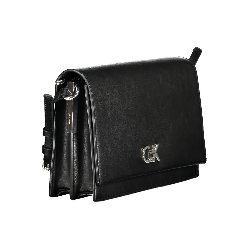 Calvin Klein Schwarze Polyester-Damenhandtasche
