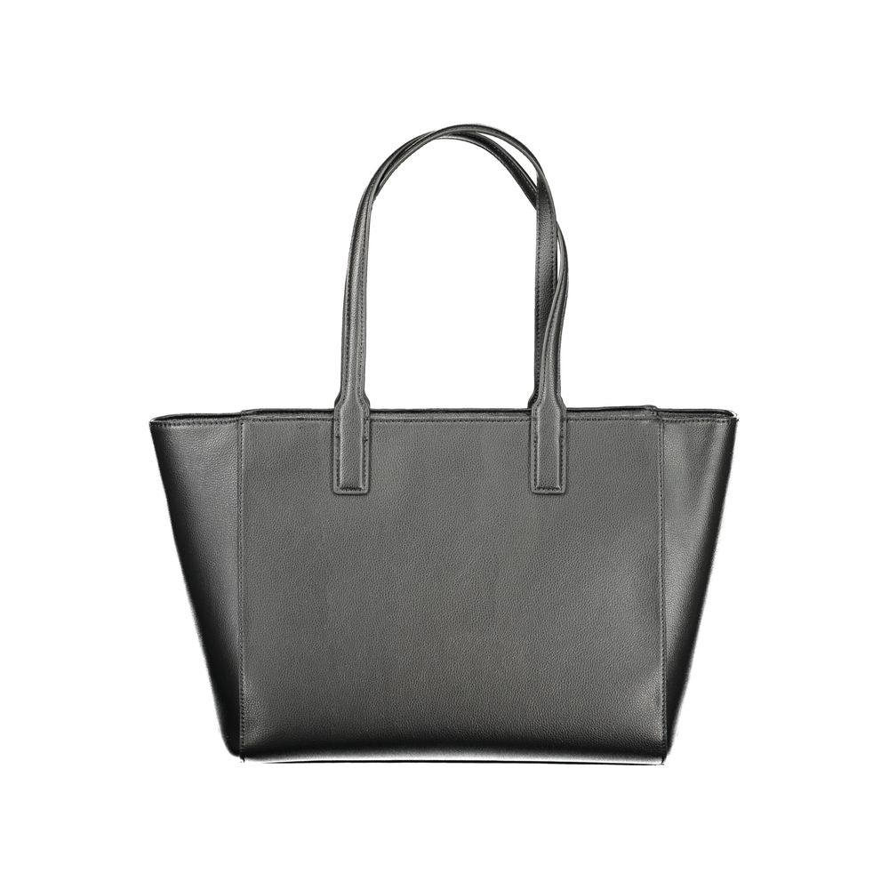 Tommy Hilfiger – Schwarze Handtasche aus recyceltem Polyester für Damen