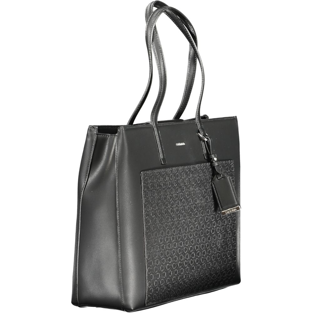 Calvin Klein Schwarze Polyester-Damenhandtasche