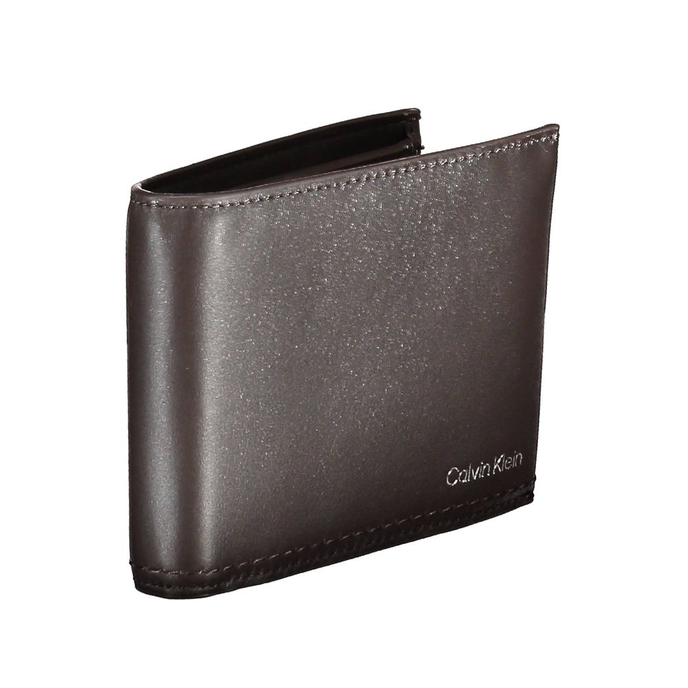 Calvin Klein Herren-Geldbörse aus braunem Leder