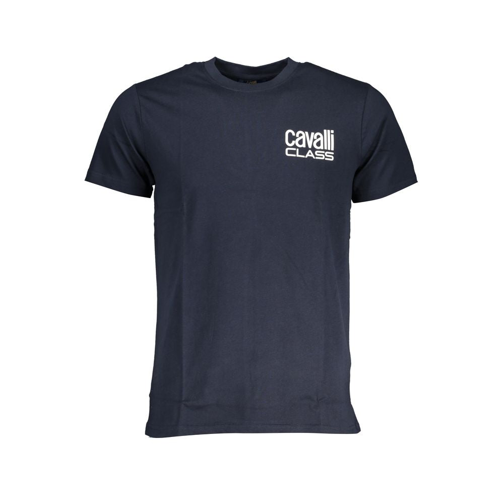 Blaues Baumwoll-T-Shirt der Cavalli-Klasse
