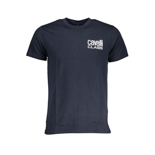Blaues Baumwoll-T-Shirt der Cavalli-Klasse