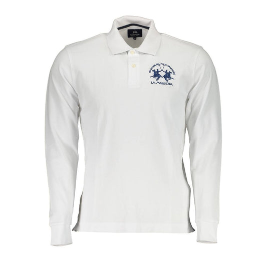 La Martina Elegantes Langarm-Polo mit Kontrastdetails