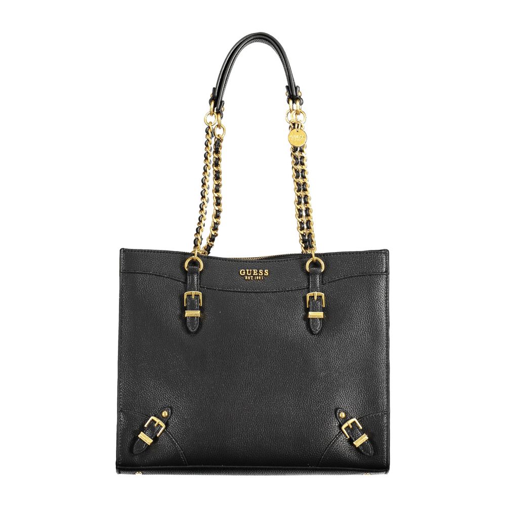Guess Jeans Schwarze Polyethylen-Damenhandtasche