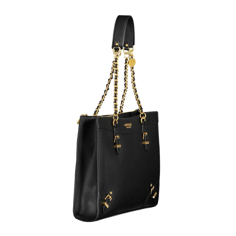 Guess Jeans Schwarze Polyethylen-Damenhandtasche