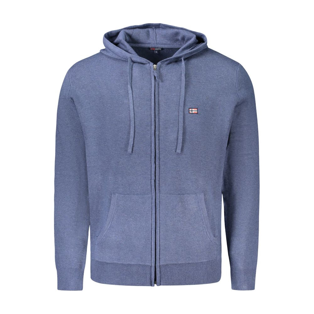 Norway 1963 Blaue Strickjacke aus Polyamid für Herren
