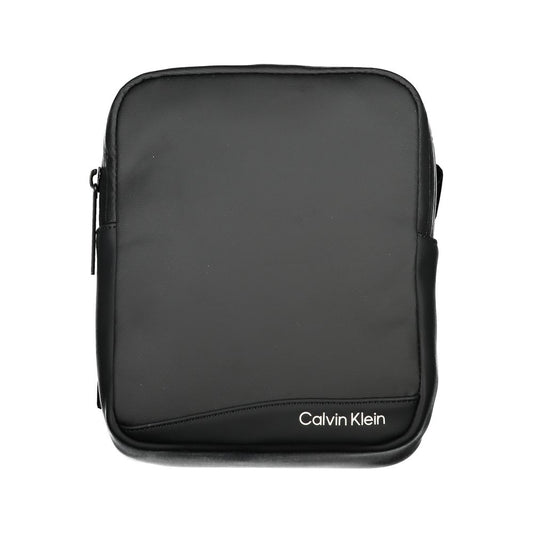 Calvin Klein – Elegante schwarze Schultertasche aus recyceltem Polyester