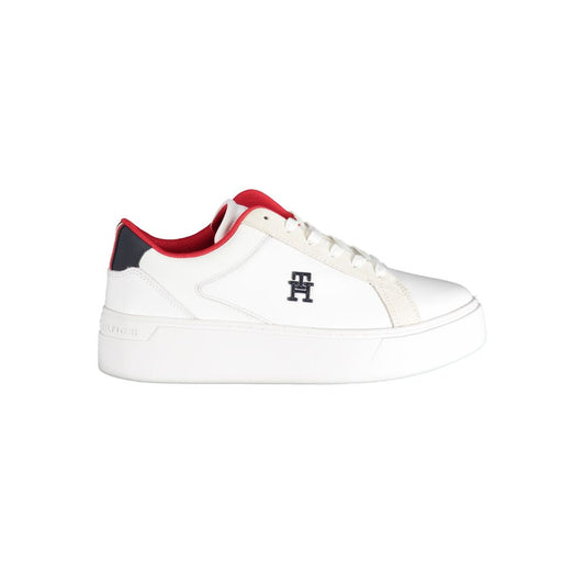 Tommy Hilfiger – Weiße Polyester-Sneaker