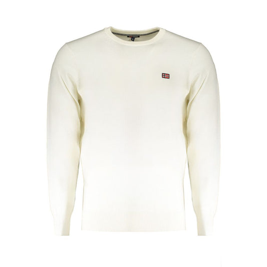 Norwegen 1963 Weißer Wollpullover für Herren