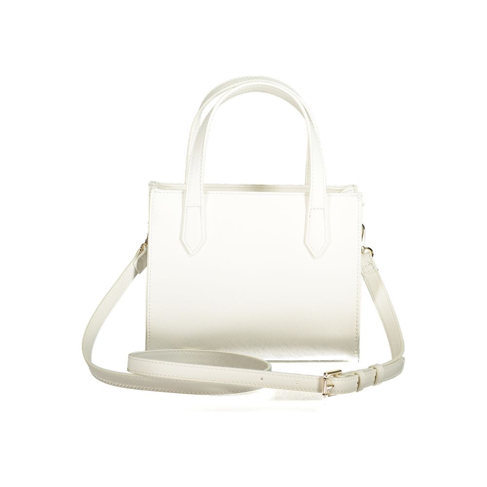 Mario Valentino Weiße Polyethylen-Damenhandtasche