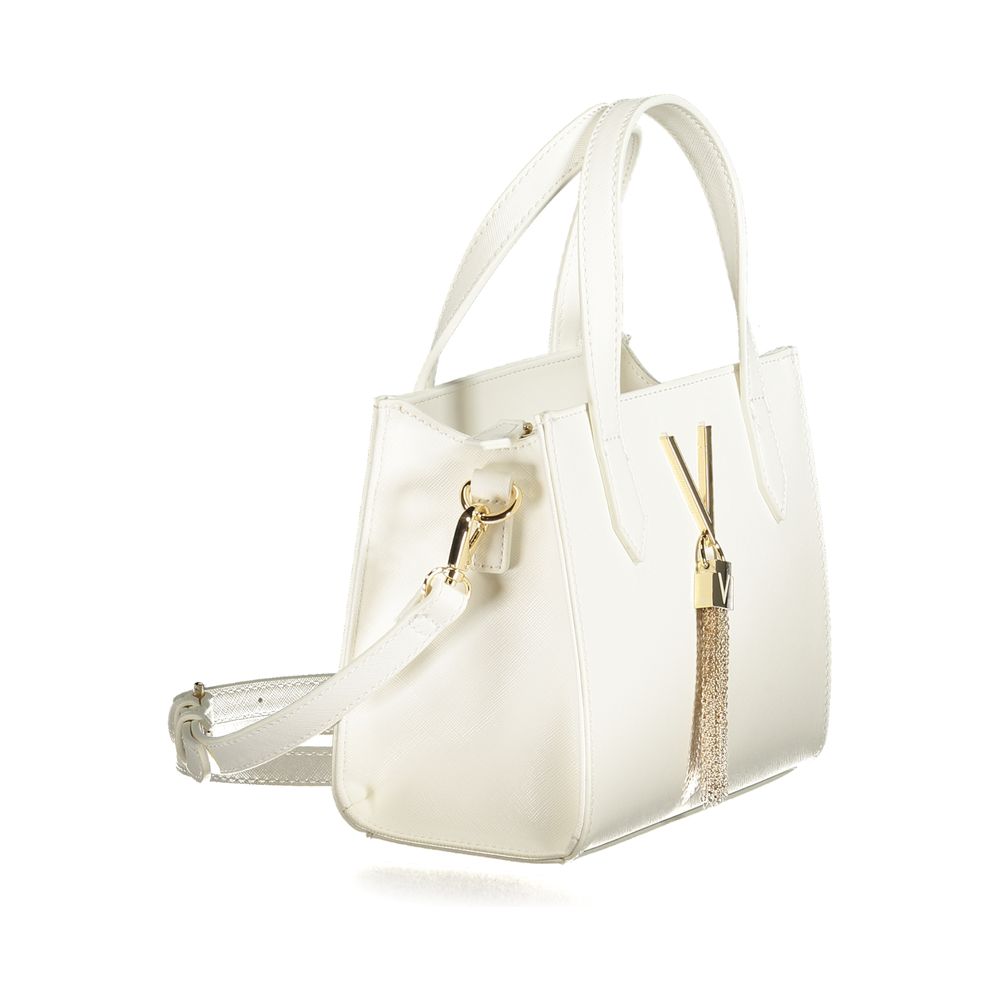 Mario Valentino Weiße Polyethylen-Damenhandtasche