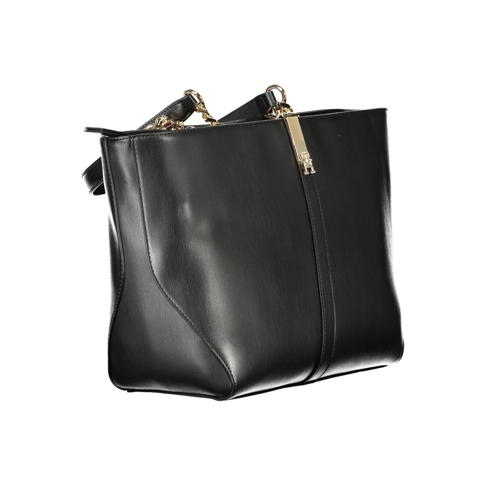 Tommy Hilfiger – Schwarze Polyethylen-Handtasche für Damen