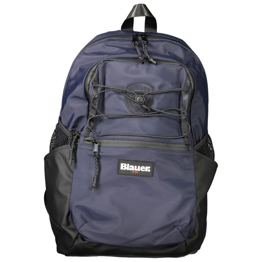 Blauer blauer Polyester-Herrenrucksack