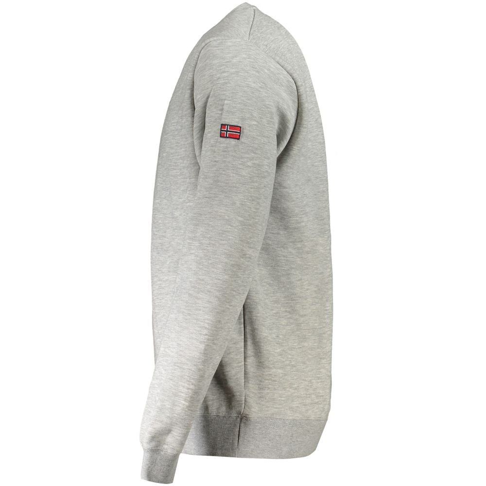 Norwegen 1963 Grauer Baumwollpullover für Herren