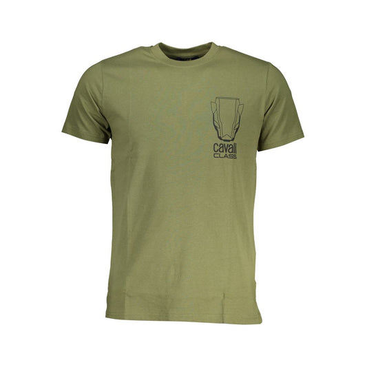 Grünes Baumwoll-T-Shirt der Cavalli-Klasse
