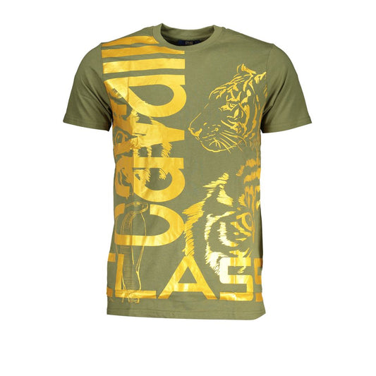Grünes Baumwoll-T-Shirt der Cavalli-Klasse