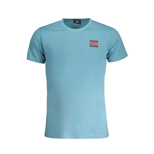 Norwegen 1963 Hellblaues Herren-T-Shirt aus Baumwolle