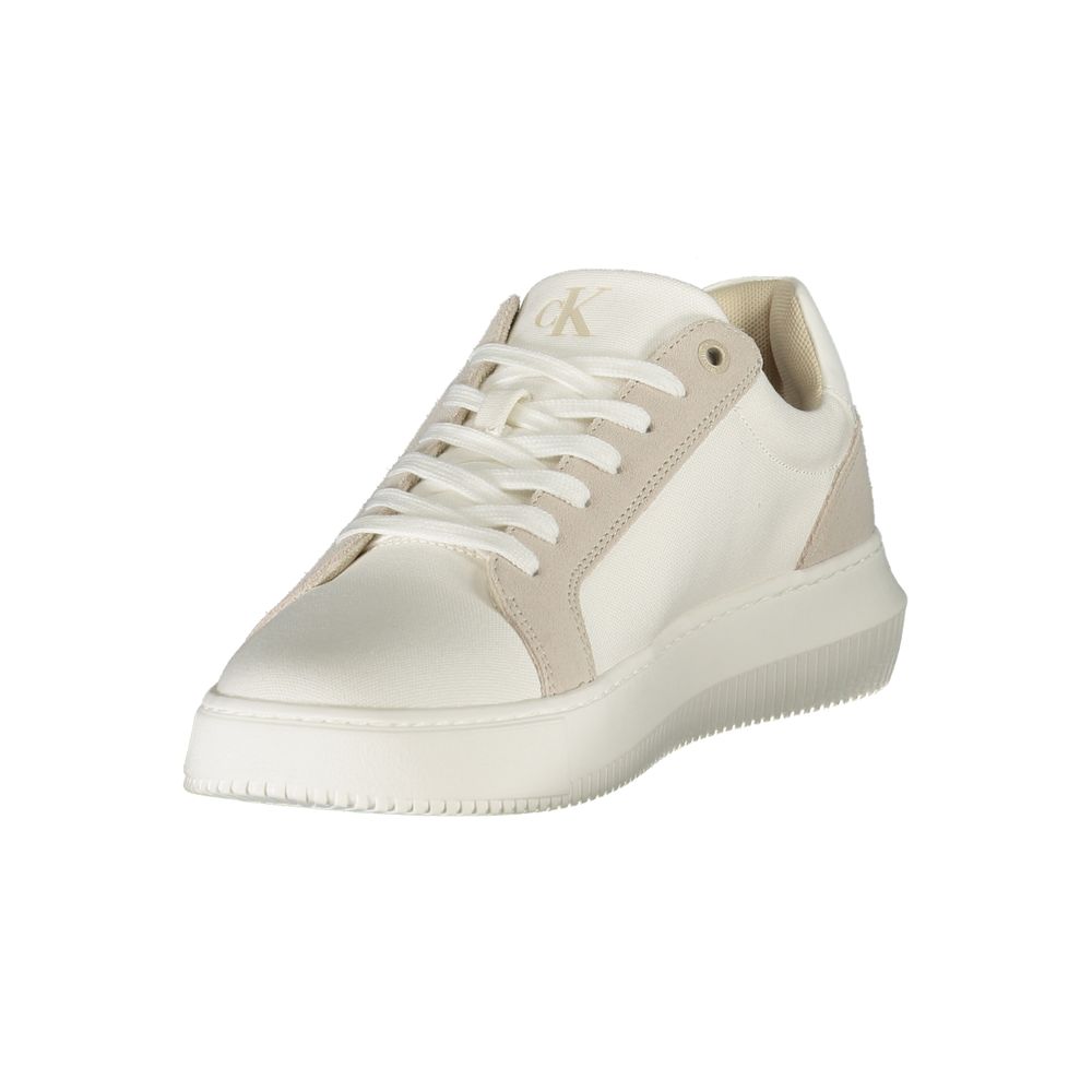 Calvin Klein Herren-Sneaker aus weißem Leder