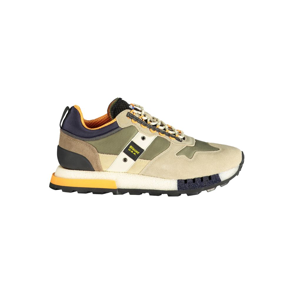 Blauer grüner Herren-Sneaker aus Polyethylen