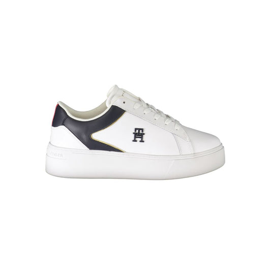 Tommy Hilfiger – Weiße Polyester-Sneaker