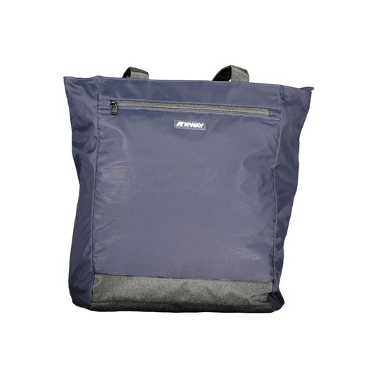 K-WAY Blaue Polyesterhandtasche