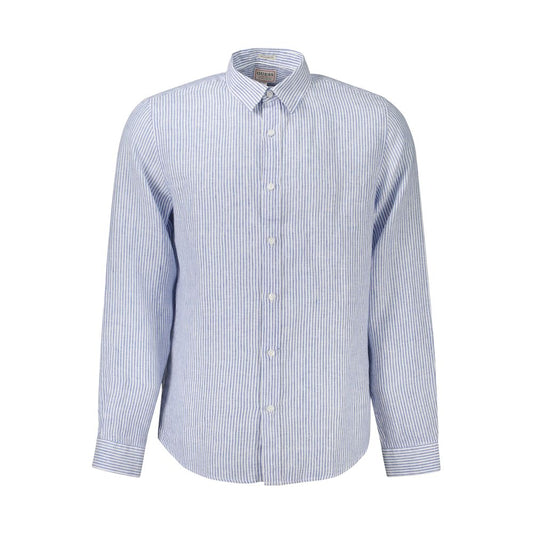 Guess Jeans Blaues Leinenhemd für Herren