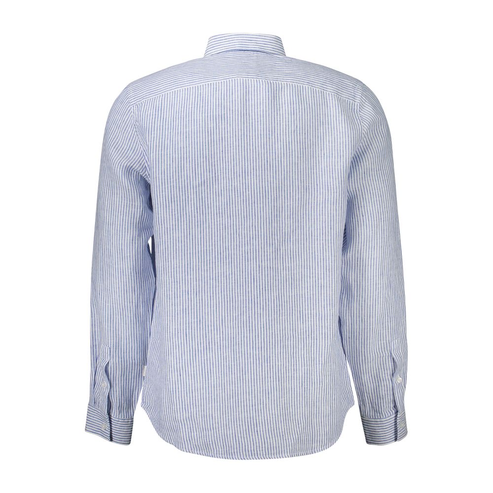 Guess Jeans Blaues Leinenhemd für Herren
