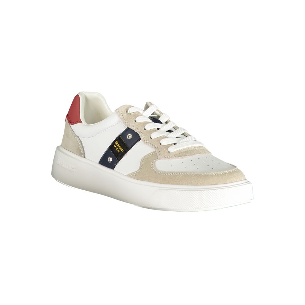 Blauer Herren-Sneaker aus weißem Polyethylen