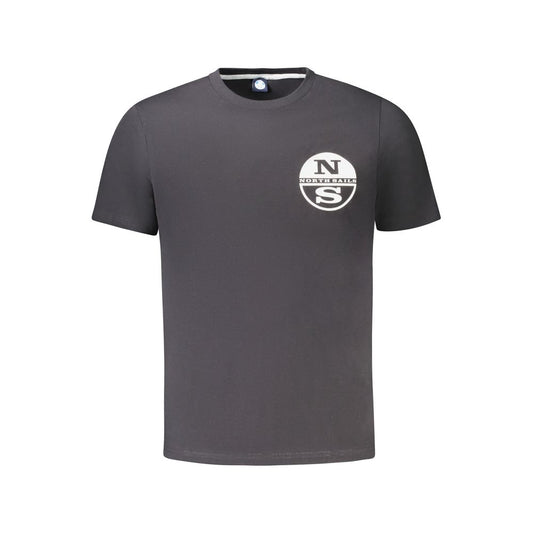 North Sails Herren-T-Shirt aus schwarzer Baumwolle