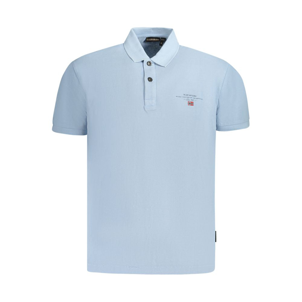 Napapijri Hellblaues Poloshirt aus Baumwolle für Herren