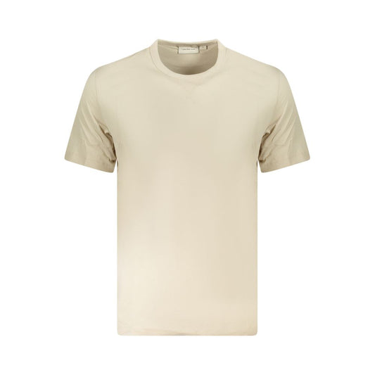 Calvin Klein Beiges Baumwoll-T-Shirt für Herren