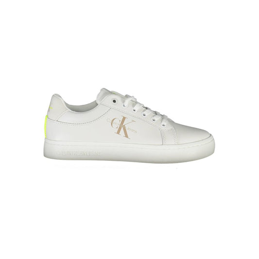 Calvin Klein Damen-Sneaker aus weißem Leder